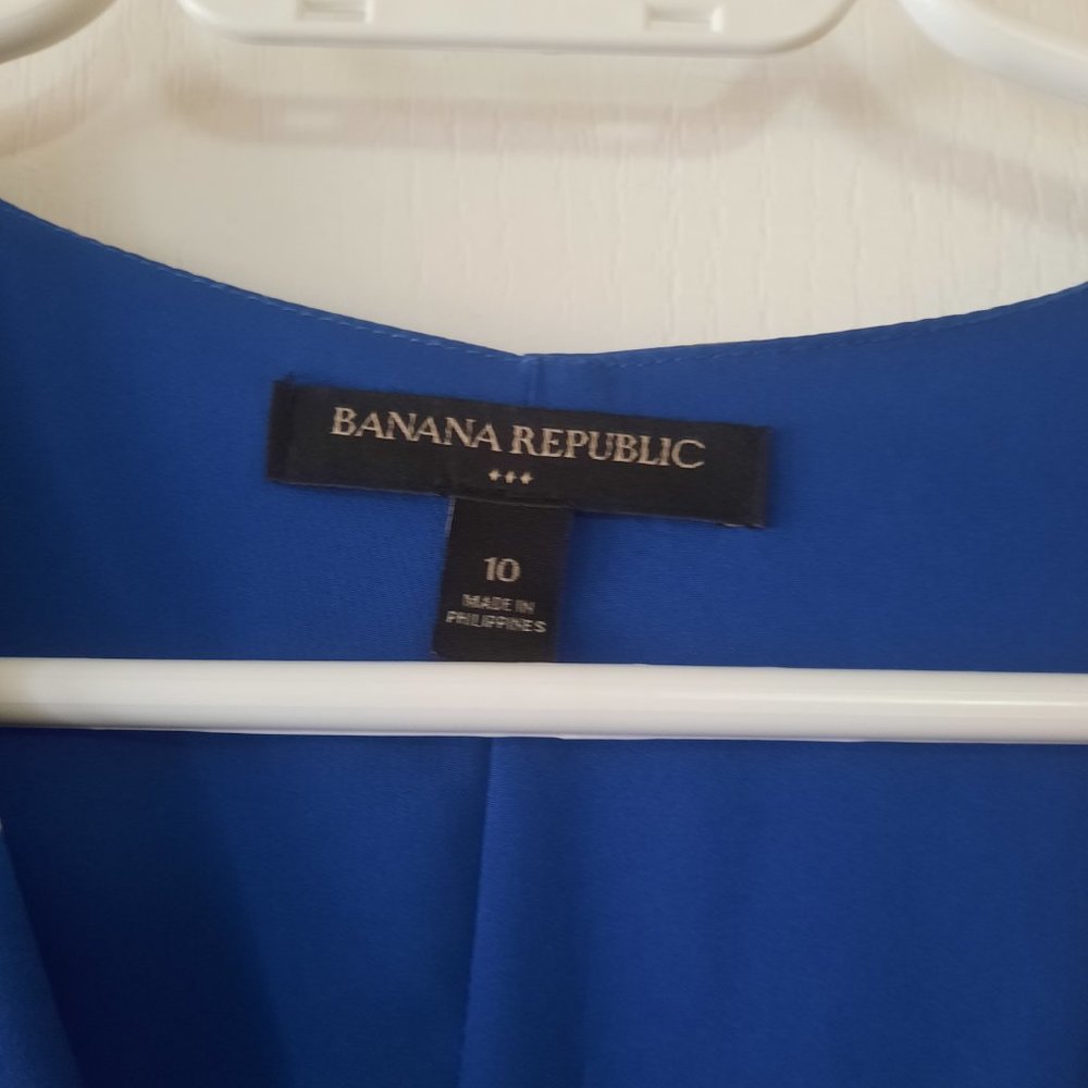Banana Republic Factory Blue Floral Wrap Dress - Picture 5 of 9